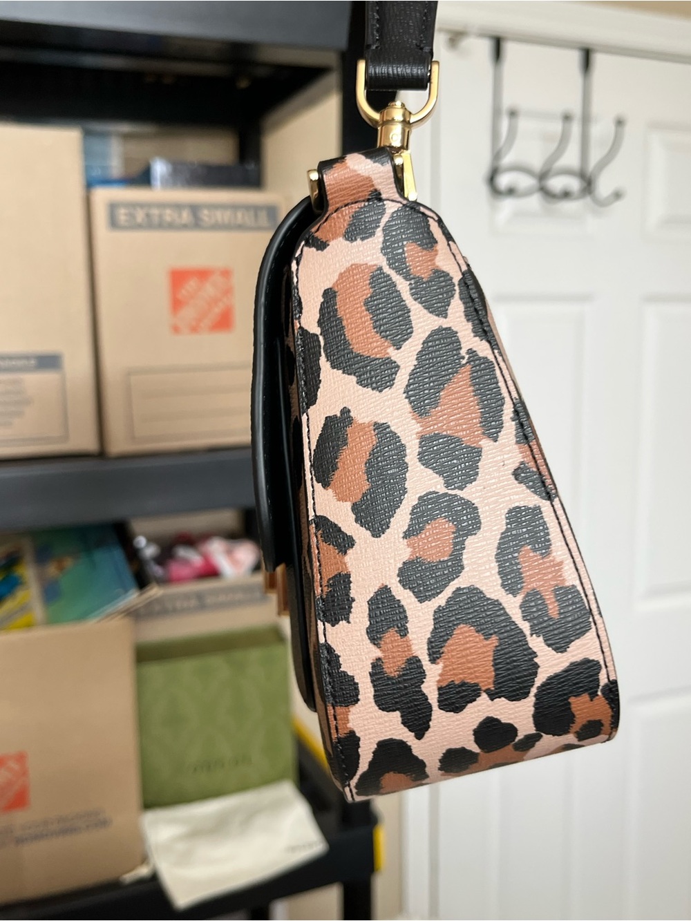 kate spade Leopard Print Mini Shoulder Bag with Black Trim - Picture 6 of 16